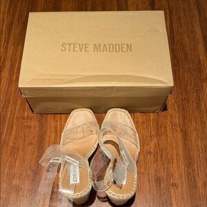 Steve Madden Beige Espadrille Sandals